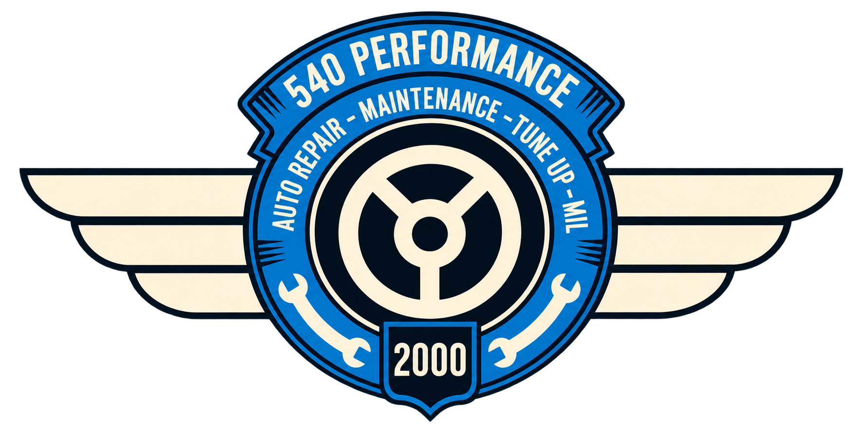 540 Performance winged automotive emblem