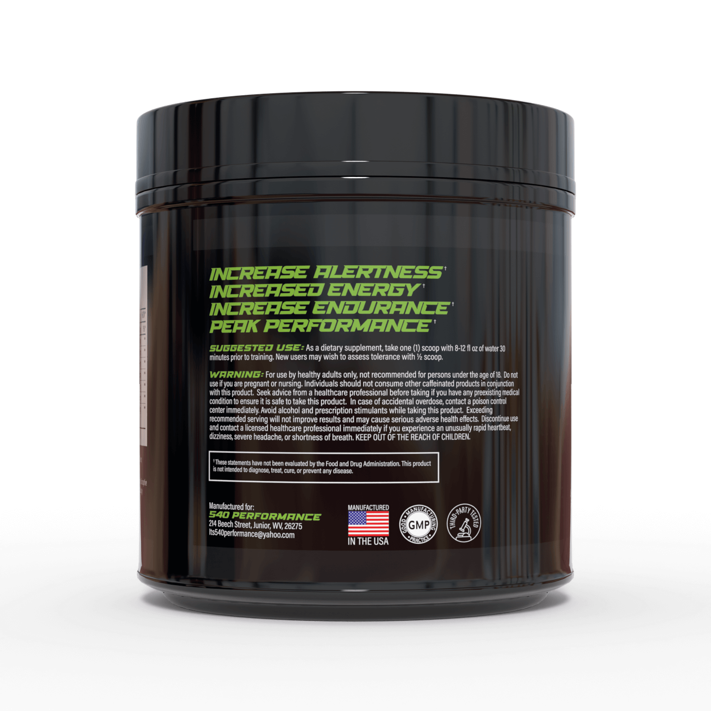 Pre-Workout Supplement with Peak02 - 540 Performance